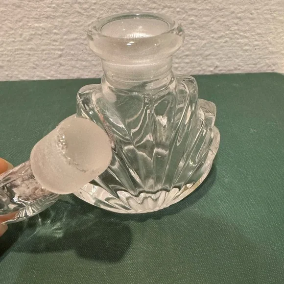 Vintage Cut Lead Crystal Perfume Bottle - Picture 8 of 14